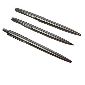 Vintage 70s Parker Pens 1 Jotter with 2 Twist Lock Ballpoint Silvertone Writing